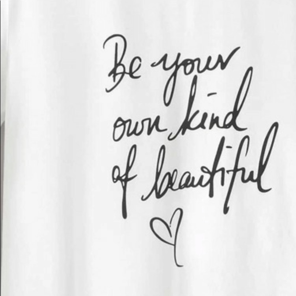 LAST 1💙BEAUTIFUL 🐝WHITE GRAPHIC / SLOGAN T-SHIRT - Picture 2 of 4